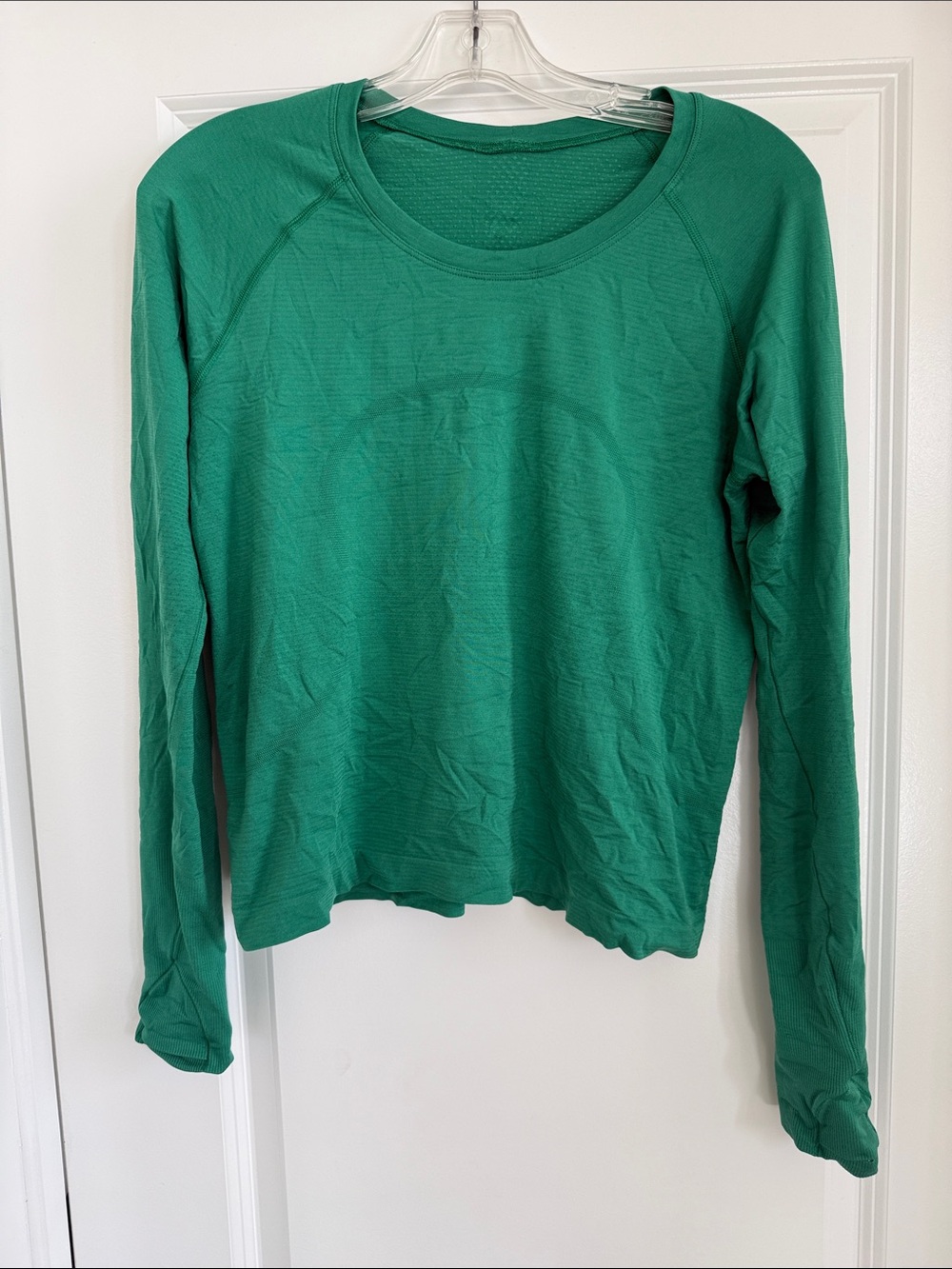 lululemon athletica Long-Sleeve waist length Crewneck Top - Green